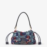 FENDI Mamma Baguette Medium Multicolored Night Butterfly beaded Bag